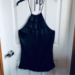 Elegant Black Halter Top